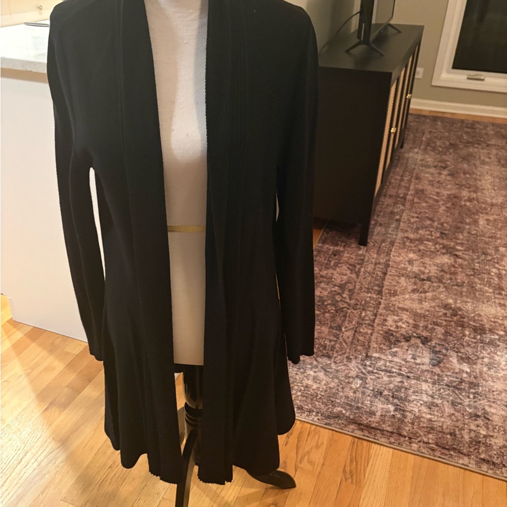 White House Black Market Black Cardigan, Sz M